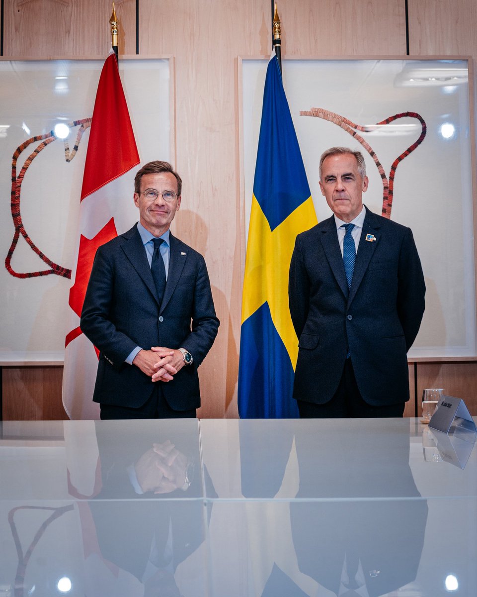 SwedishPM's tweet image. Great to meet @MarkJCarney at the NATO Summit.
Sweden and Canada are close Allies with many shared interests, not least in the Arctic – looking forward to strengthening our cooperation.
