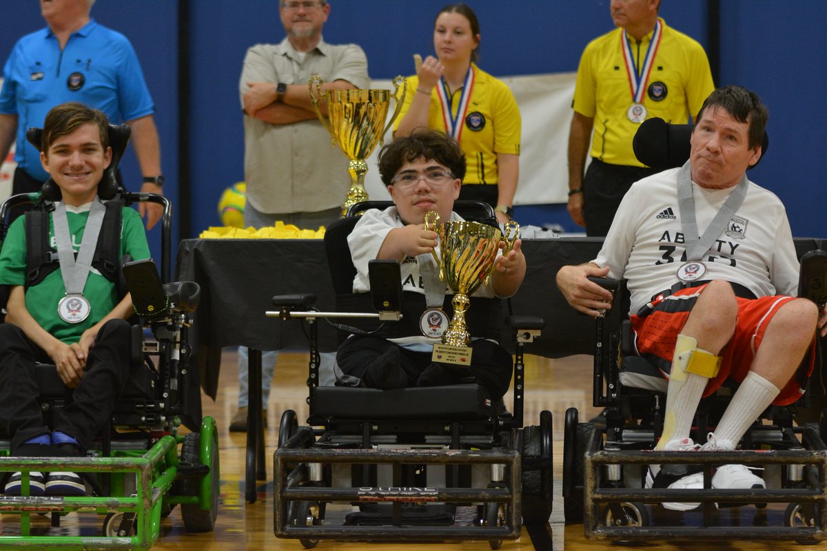 Ability360Sport's tweet photo. Our power soccer teams showed their stuff at the 2025 @powersoccerusa Conference Cup!

The Phoenix Rising placed 2nd in the Presidents Cup.

Ability360 United won their final game of the weekend to secure seventh in the Founder's Cup,

Photo credit: @/katie.sphotos on Instagram. https://t.co/YMxMlL5KjB