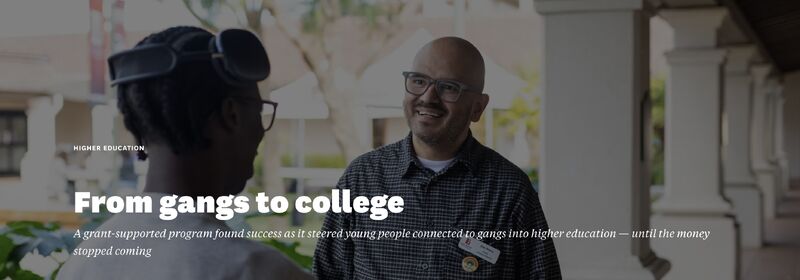 USCPullias's tweet image. Back in 2022, @USCRossier Associate Professor Adrian Huerta received a $990,000 grant from the @usedgov for the @LBCityCollege Phoenix Scholars (@lbccps) program, which would significantly and positively change the lives of dozens of gang-impacted youth. Read the @hechingerreport…