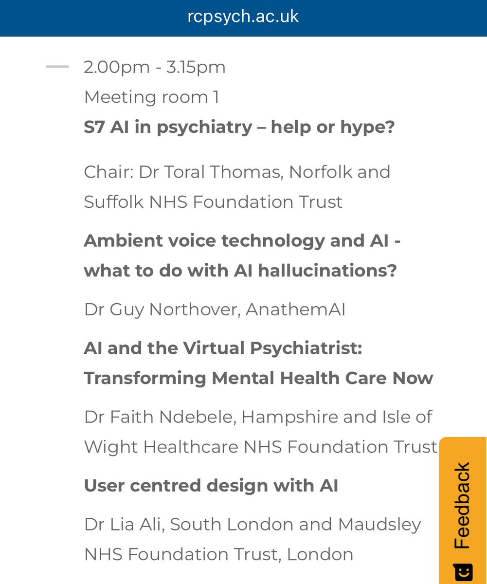 Asifmbachlani's tweet photo. Amazing 2see 2talks on #digital at #rcpsychIC yesterday #ArtificialIntelligence
It’s a critical skills for #psychiatrists in modern #healthcare
Time for #digital & #data stream #pophealth within #rcpsychIC @sri_2050 @subodhdave1 @OwenBowdenJones
@DrShahidLatif @aaraoof https://t.co/BaE3CKDZex