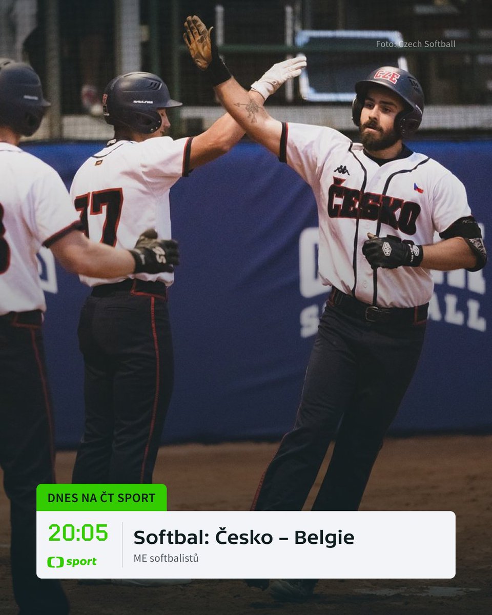 Čeští softbalisté ve večerním zápase vyzvou Belgičany. 🤝 Dopoledne již porazili Slováky, vyhrají i ve druhém utkání dne? 🥎

Přímý přenos duelu Česko 🆚 Belgie sledujte živě od 20:05 na ČT sport a ČT sport Plus. 👀