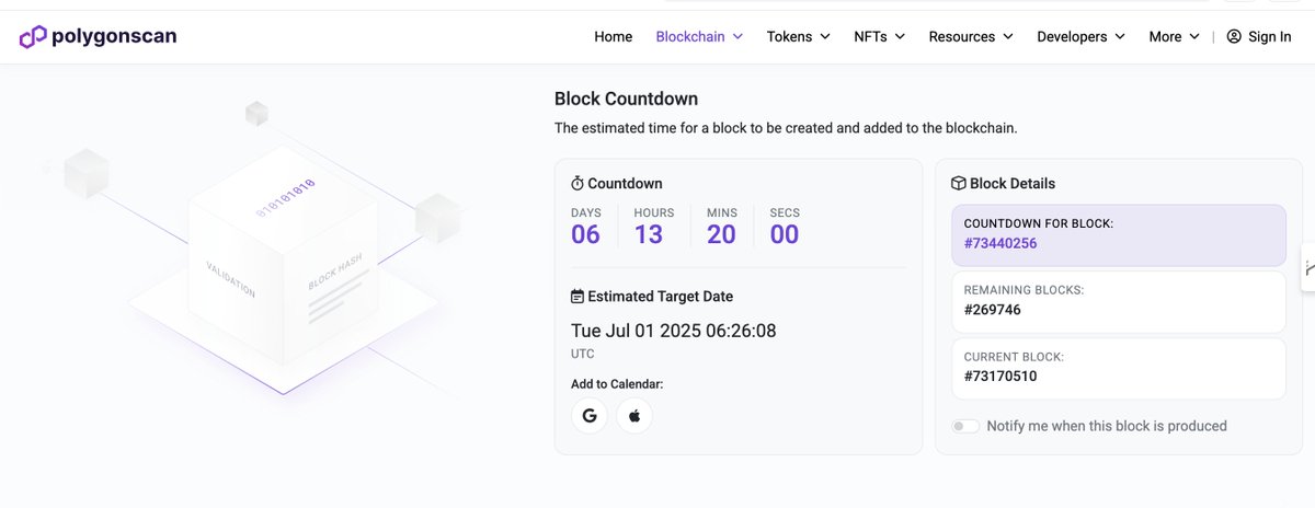 COUNTDOWN!

6 days to go for Polygon POS upgrade!

1000 TPS and less than ~5 seconds finality!

This should set Polygon right up there around the high TPS L1s in terms of TPS

Reminder : In October, this goes to 5000 TPS and 1 second finality

<a href="/0xPolygon/">Polygon | POL</a> 🚢💪