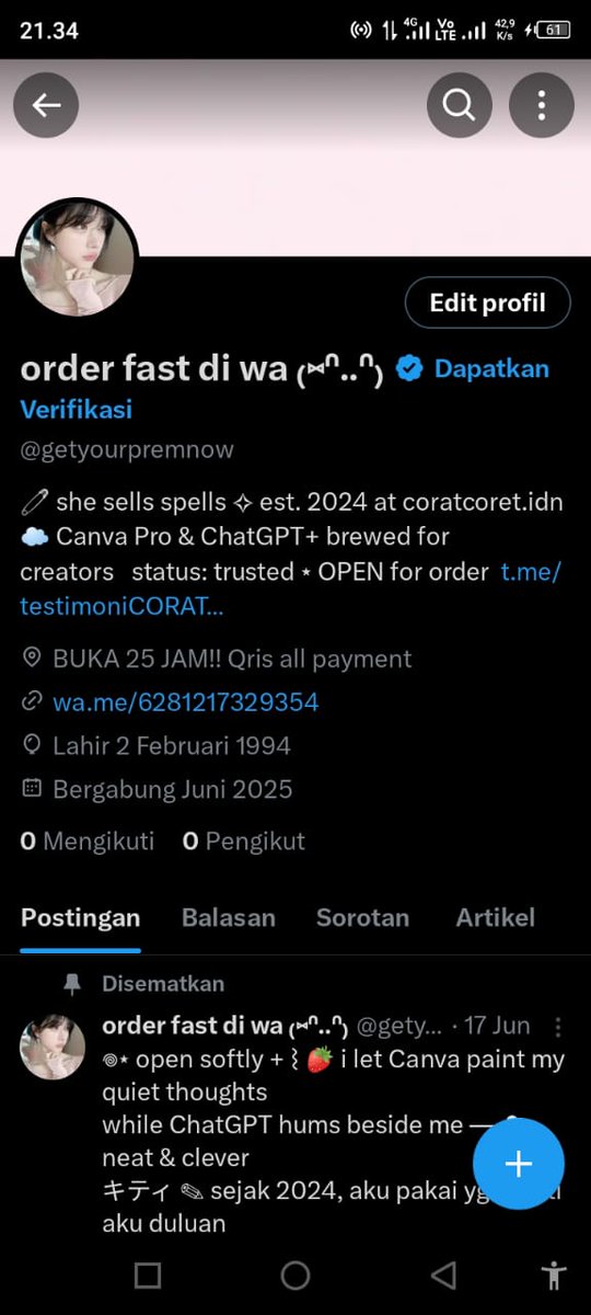 adsforchisety's tweet photo. Kena 🍣 ma Elon hmm.. order nya ganti kesini dulu ya guyss #zonauang https://t.co/a2YN8eG2dN