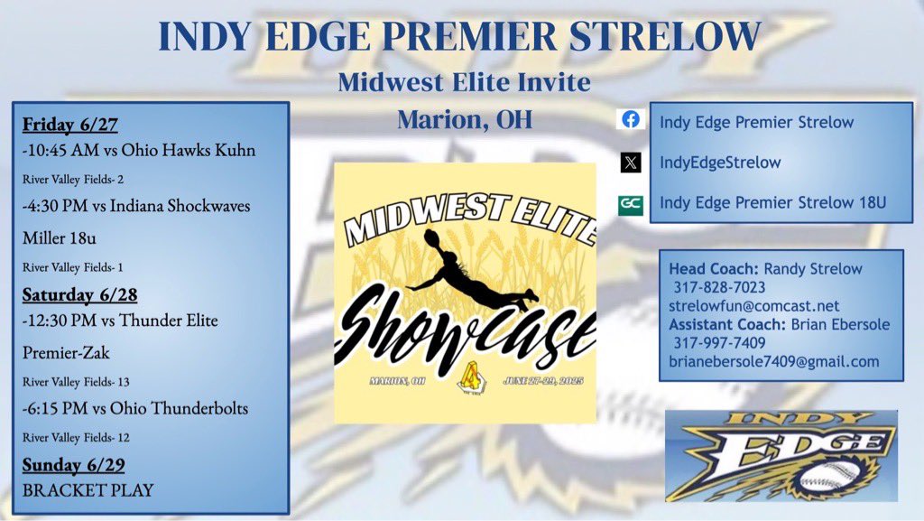 schedule for this weekend! Come out to watch and support the team! It’s going to be some great competition 💙💛