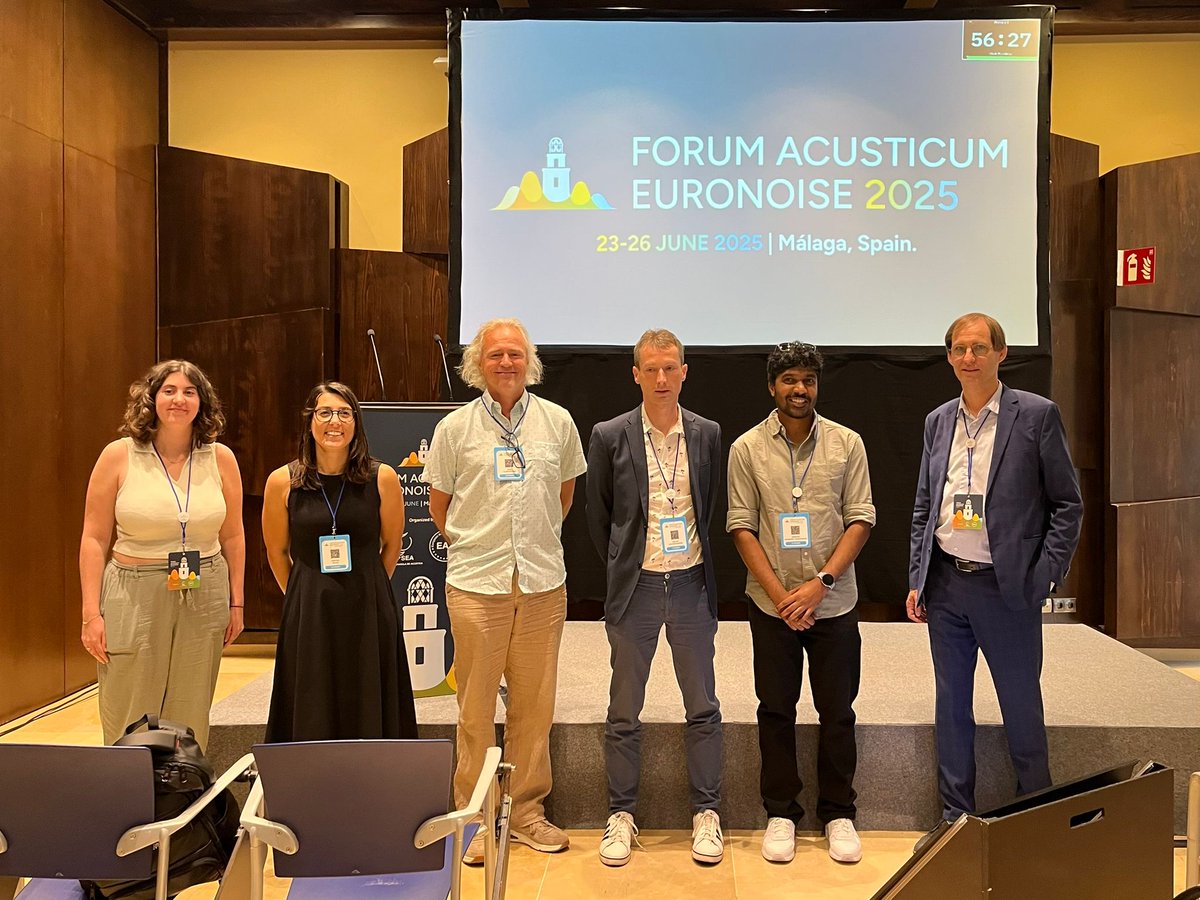 AquaPLAN_EU's tweet photo. AquaPLAN &amp; our sister project @Planb_team organised the session the 'Effects of Multimodal Stimuli on Wildlife', also presenting were PLAN-B researchers, @botteldooren &amp; Shreyas Rangaswamy Chandrashekar 🙌
#FAE2025 #Euronoise #NoisePollution https://t.co/w0VLBEuCUN