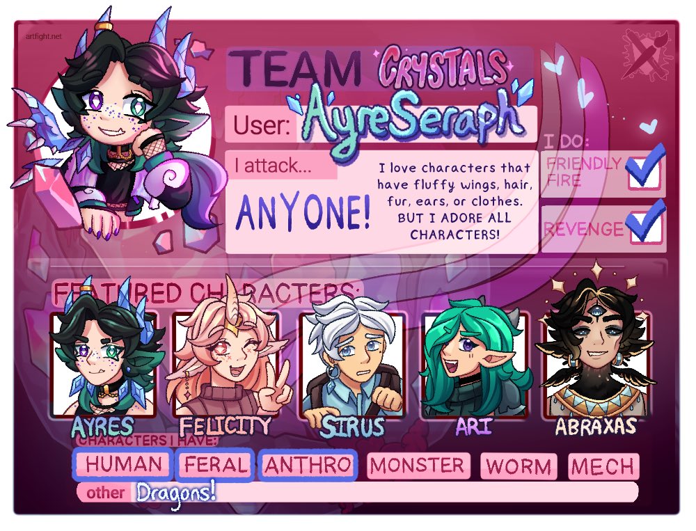 ayreseraph's tweet image. It’s that time of the year! 💜

artfight.net/~Ayreseraph