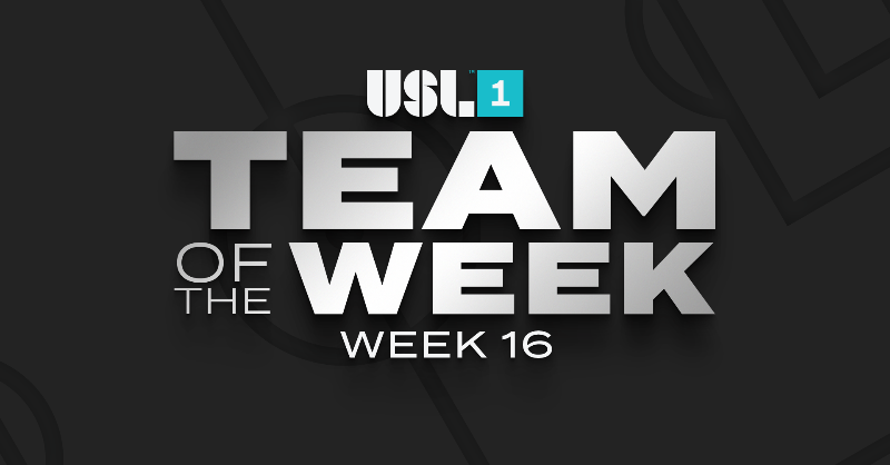 USLLeagueOne's tweet photo. 𝐌𝐚𝐣𝐨𝐫 performances rewarded with a spot on the Team of the Week! 👏