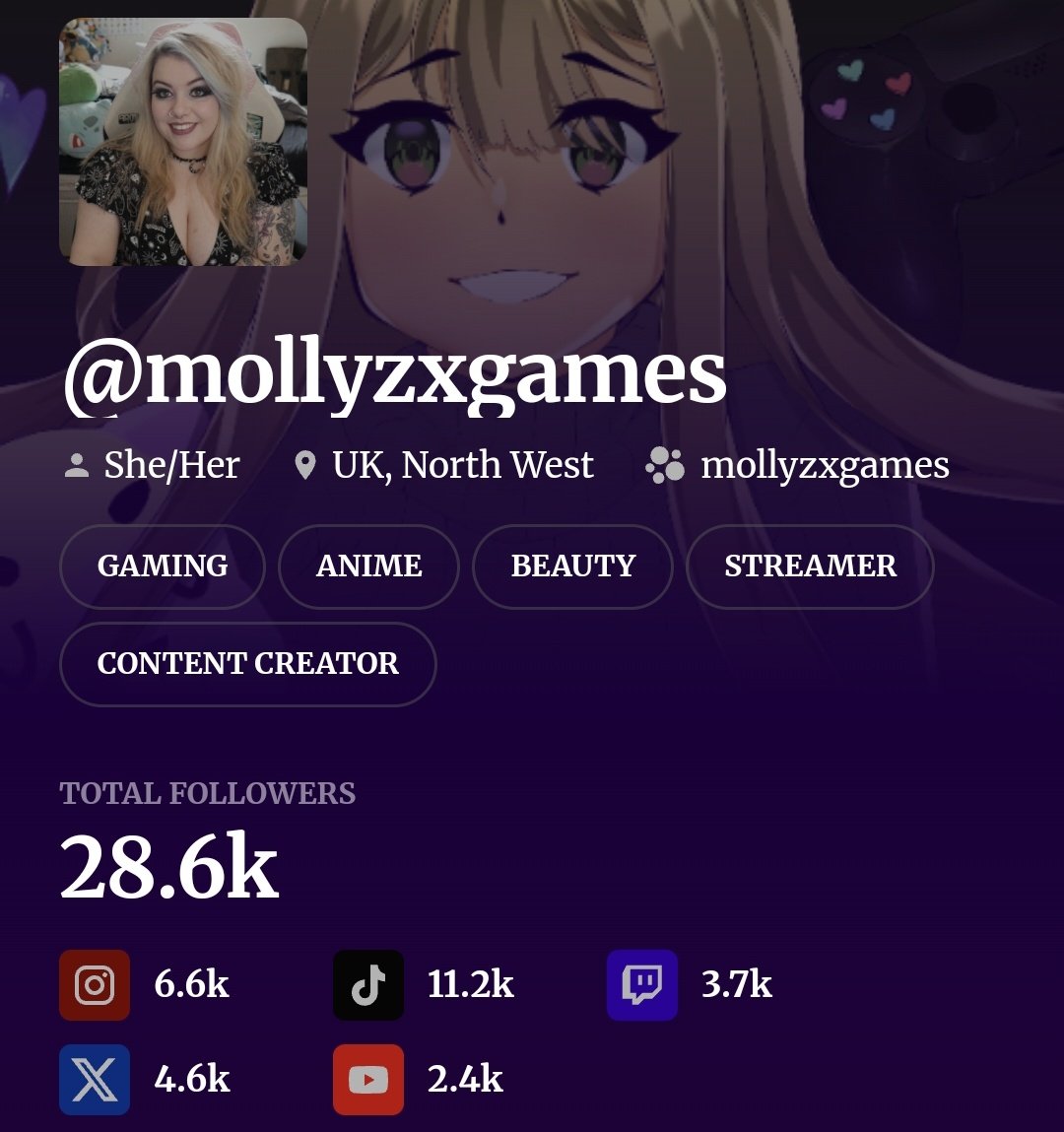 Mollyzxgames🎃🦇🖤👻 (@mollyzxgames) on Twitter photo Brands, Publishers, PR Agencies! id love to work with you! 🥺
Im Molly A Variety Content creator based in the UK who focuses on Short form and Live streaming🎮
Further details below⬇️
MediaKit: tinyurl.com/MollyMK
📨Mollyzxgames@yahoo.com
All Links: linktr.ee/mollyzxgames Brands, Publishers, PR Agencies! id love to work with you! 🥺
Im Molly A Variety Content creator based in the UK who focuses on Short form and Live streaming🎮
Further details below⬇️
MediaKit: tinyurl.com/MollyMK
📨Mollyzxgames@yahoo.com
All Links: linktr.ee/mollyzxgames