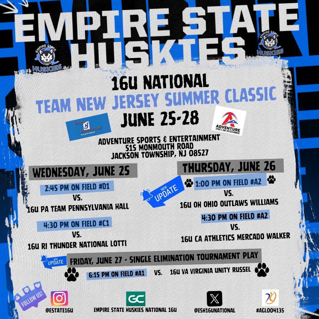 Julia Costello 2027 (@juliacostello24) on Twitter photo So excited to play in Team NJ this coming week! Come check us out ⬇️⬇️
<a href="/EStateHuskies/">Empire State Huskies</a>
<a href="/ESH16UNational/">Empire State Huskies 16u National</a>
<a href="/CoachPenny_OLY/">Penny Rosario Roberts</a>
<a href="/CoachJoeHuskies/">Joe Porcelli</a>
<a href="/Johnknopf10/">John Knopf</a> So excited to play in Team NJ this coming week! Come check us out ⬇️⬇️
<a href="/EStateHuskies/">Empire State Huskies</a>
<a href="/ESH16UNational/">Empire State Huskies 16u National</a>
<a href="/CoachPenny_OLY/">Penny Rosario Roberts</a>
<a href="/CoachJoeHuskies/">Joe Porcelli</a>
<a href="/Johnknopf10/">John Knopf</a>
