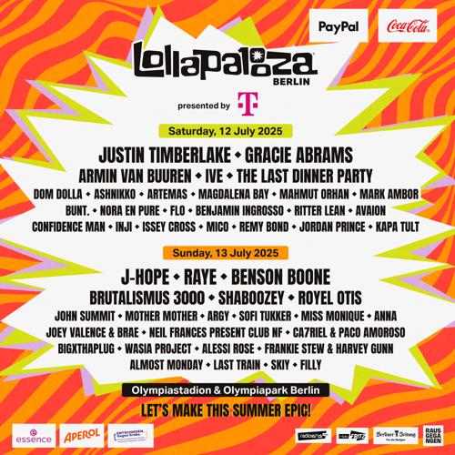 CONFIRMARON QUE LA ACTUACIÓN DE J-HOPE EN EL ESCENARIO PRINCIPAL DE TELEKOM DEL LOLLAPALOOZA DE BERLIN DURARA 1 HORA Y 30 MINUTOS, TAMBIÉN DIJERON QUE EL SHOW SE TRANSMITIRA EN VIVO!! OMG👀🔥

STAGE KING JHOPE
HOBIPALOOZA IS COMING
J-HOPE AT LOLLAPALOOZA BERLIN
#HOBIPALOOZA