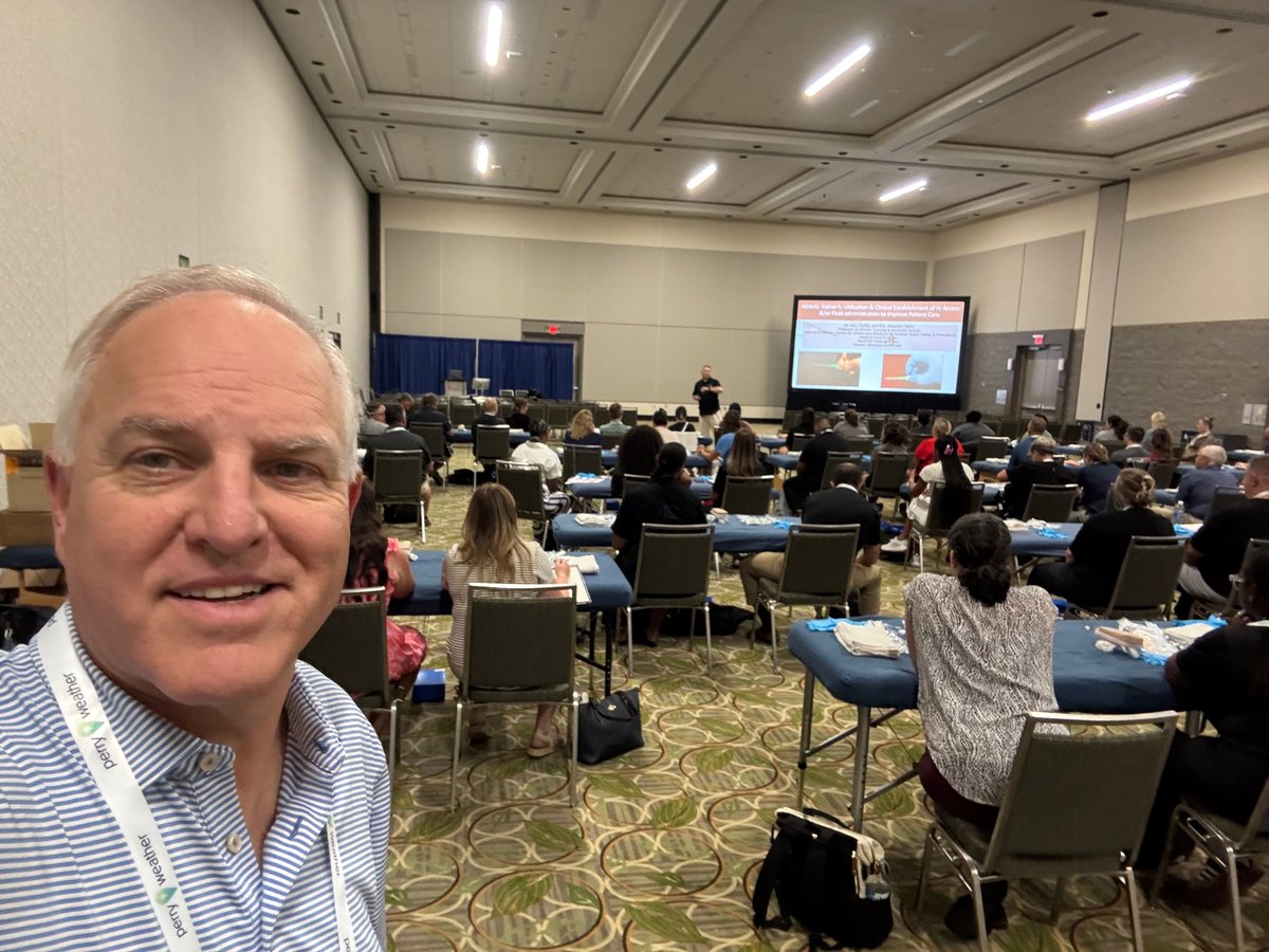 ActionMedCo's tweet image. Our own @rrcatc at @nata1950 serving as lab instructor assisting Dr Eric Fuch’s IV Administration course in Orlando!
#stayhydrated
#pitcrewsportsemergencycare