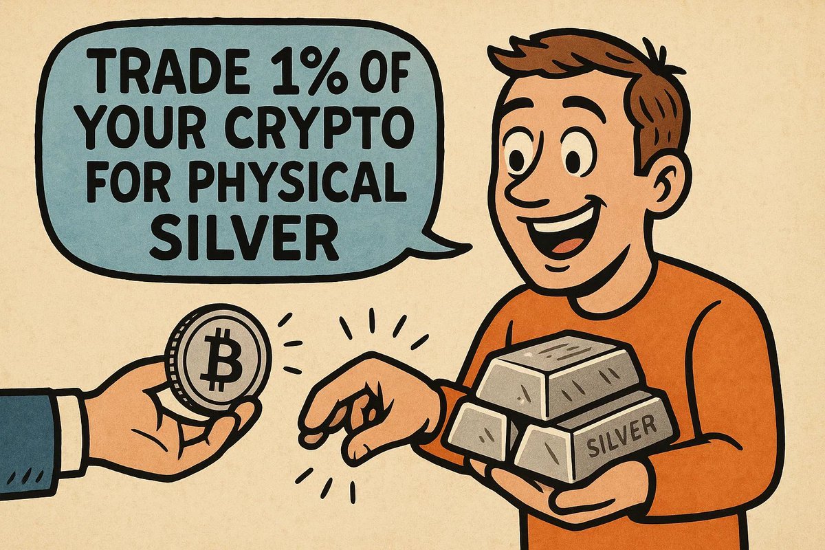 Lets encourage a measly 1% of crypto-holdings to be traded for Physical Silver. 

It would make the banks EXTREMELY angry and their shorts Painful.