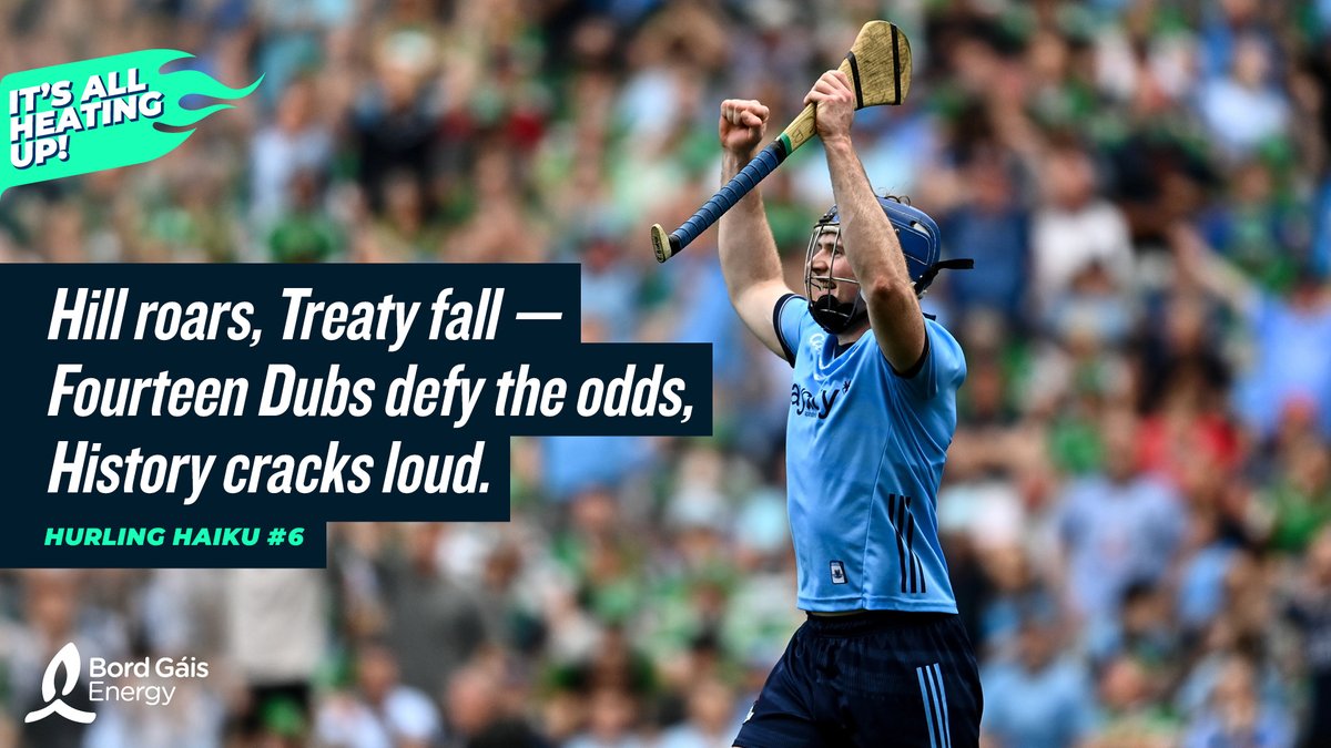 Limerick fall in Croker, stunned by a fearless 14-man Dublin.
A seismic shock. A day for the ages.
📍 All-Ireland SHC Quarter-Final

#HurlingHaiku #GAA #DUBvLIM #BGEGAA
