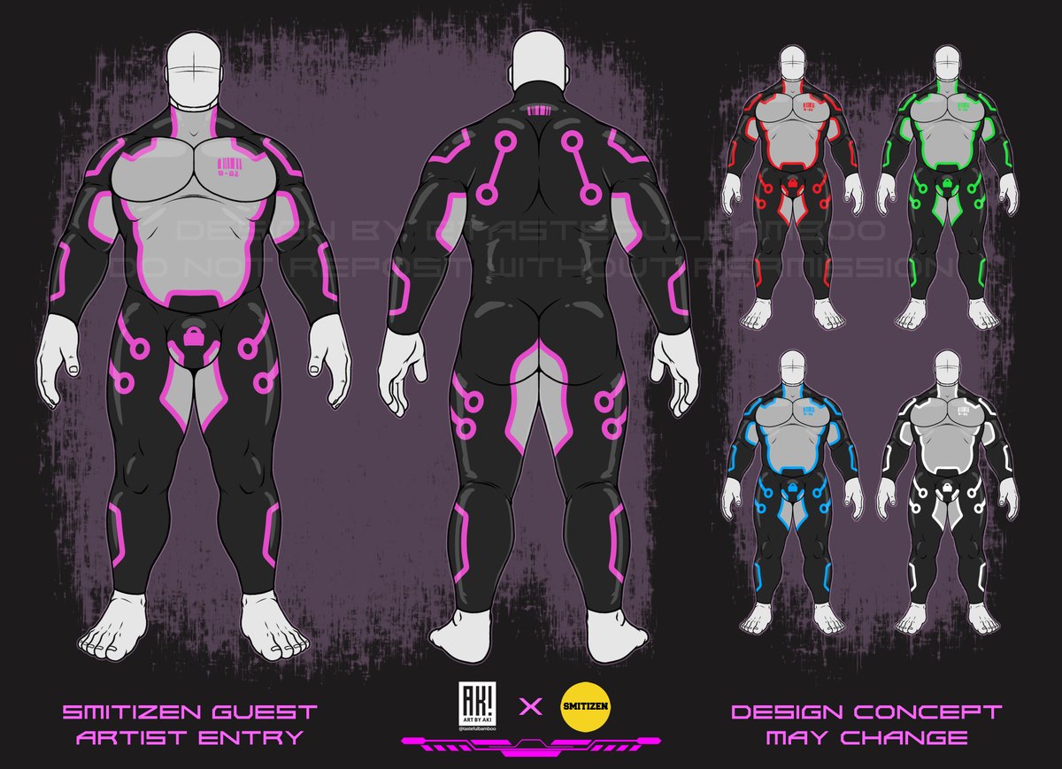 tastefulbamboo's tweet photo. Here's a concept i've been cooking up for the neck-entry suit from @Smitizen, figured it'd be the perfect time to enter it for thier call for guest artists!

wanted them to do a proper cybery donr suit for a while and i know ya'll would too 👀

please r/t and share if you like! https://t.co/7PYZOhgjpS