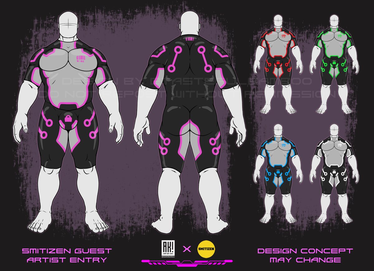 Here's a concept i've been cooking up for the neck-entry suit from <a href="/Smitizen/">SMITIZEN</a>, figured it'd be the perfect time to enter it for thier call for guest artists!

wanted them to do a proper cybery donr suit for a while and i know ya'll would too 👀

please r/t and share if you like!