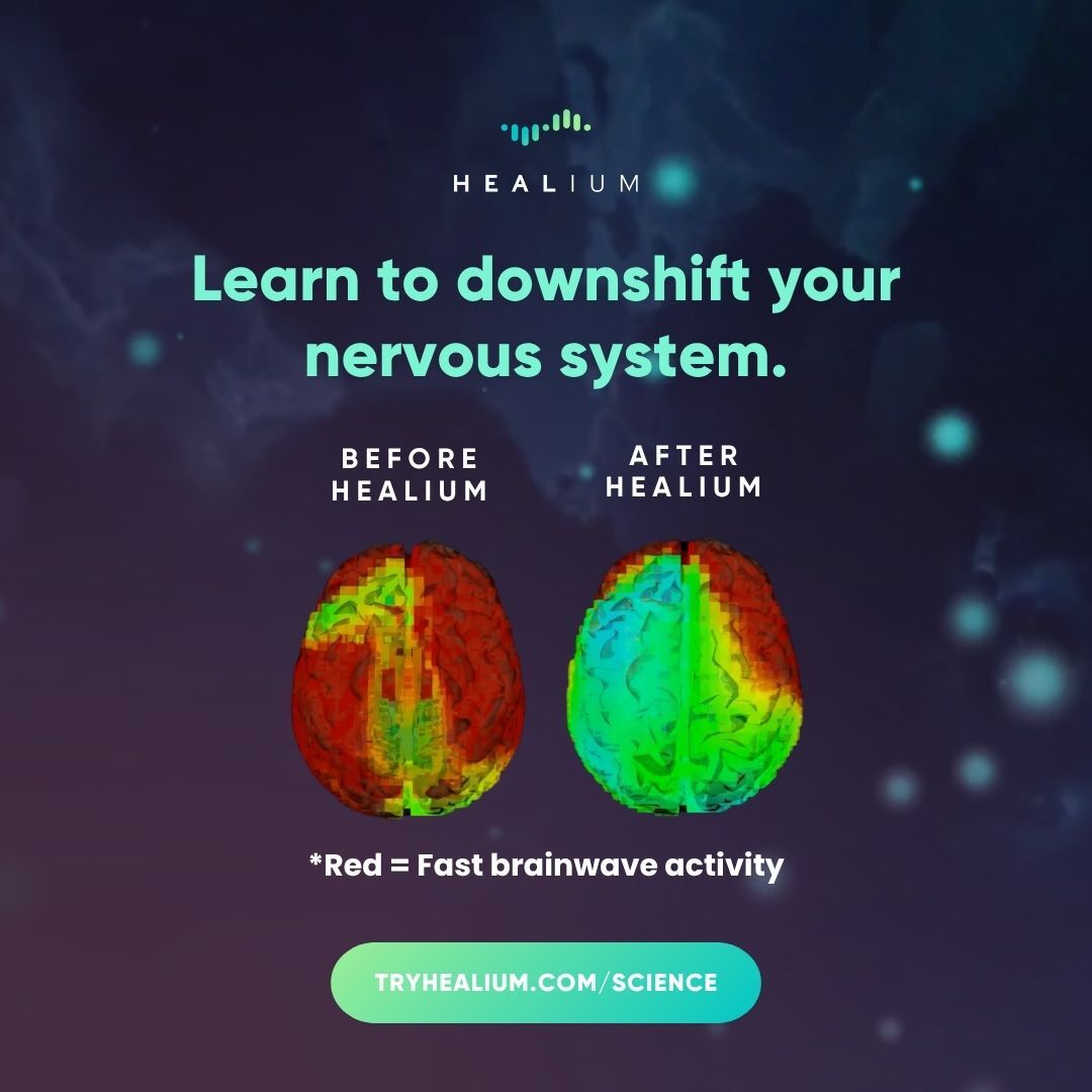 HealiumXR's tweet image. Feeling overwhelmed? Your brain might be stuck in overdrive.🧠⏩ Healium helps you learn to downshift your nervous system using real-time neurofeedback and immersive VR. Peace takes practice, so get started with Healium today. 🧘