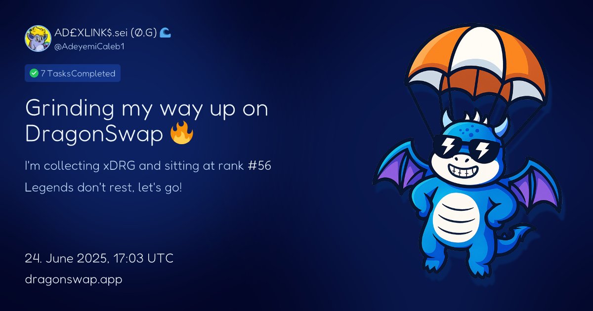 FARM SMART LIKE A LEGEND. 

At the beginning of the xDRG campaign on <a href="/dragonswap_dex/">DragonSwap</a>, all I had was $50 worth of SEI. I made a few swaps and I could barely have 1 xDRG, I got frustrated and focused on just the task.
 
Days later, I saw a post from <a href="/kryptohunta/">Krypto Hunta.sei</a> about how to farm