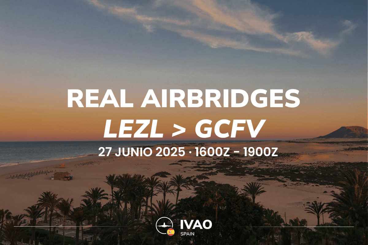 IVAOES's tweet image. ¡Continuamos con los Real Airbridges! En esta ocasión, simularemos el vuelo que realiza Vueling y Ryanair desde Sevilla hasta Fuerteventura 🚀 l.ivao.es/rasf