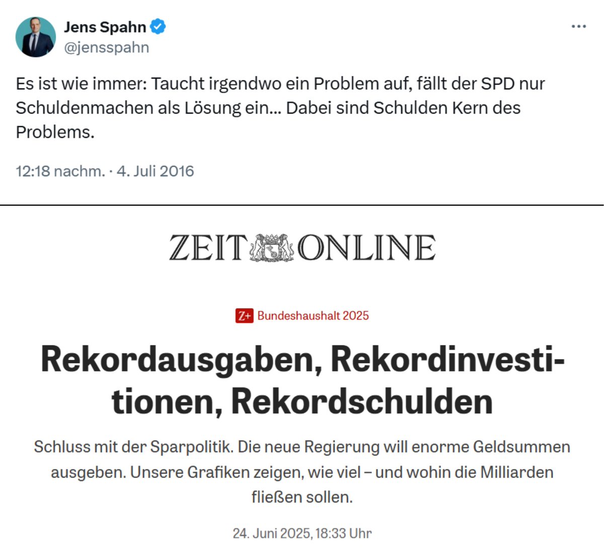 Es gibt immer einen Tweet. Einfach immer.