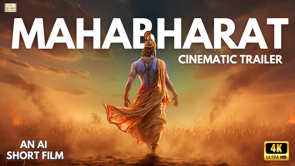 sixsigmafilms's tweet image. BREAKING: #SixSigmaFilms #AIStudio is crafting #Legends  in #4K! Our AI Studio has unveiled two #AI powered videos🎬 Rewatch here:  #Mahabharat- youtu.be/DGf-8YwCUrA  #Hanuman -youtu.be/J063z6g4les
#Mythology #Krishna #Ramayan #AIVideo #ShortFilm #War2 #SRK #IndianCinema