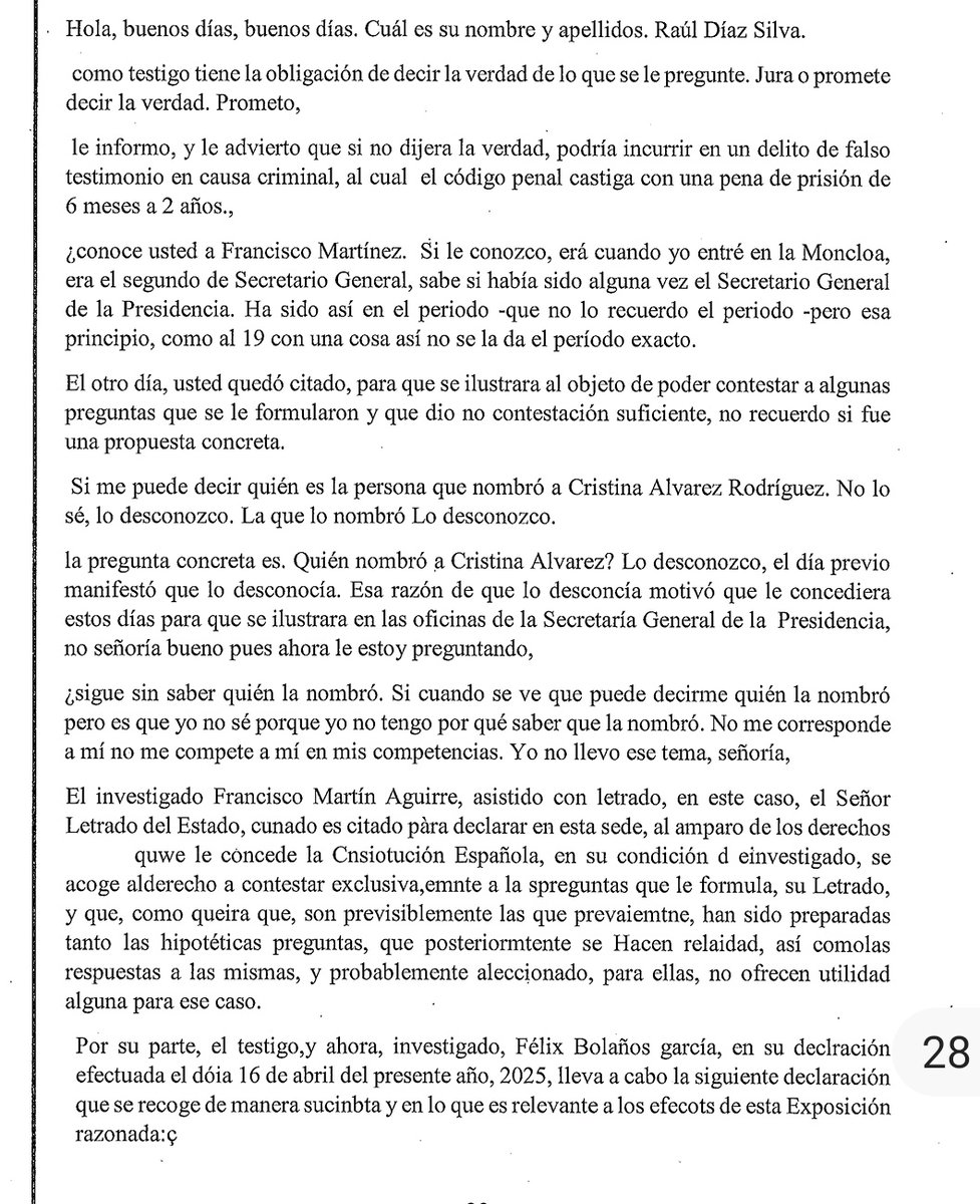 La "exposición razonada" presentada por el juez Peinado parece un texto escrito por un enfermo mental. Es desconexo, mal redactado, sin fundamentar u a menudo incomprensible.
Nunca en mi vida he visto un documento judicial así.
Realmente insólito.