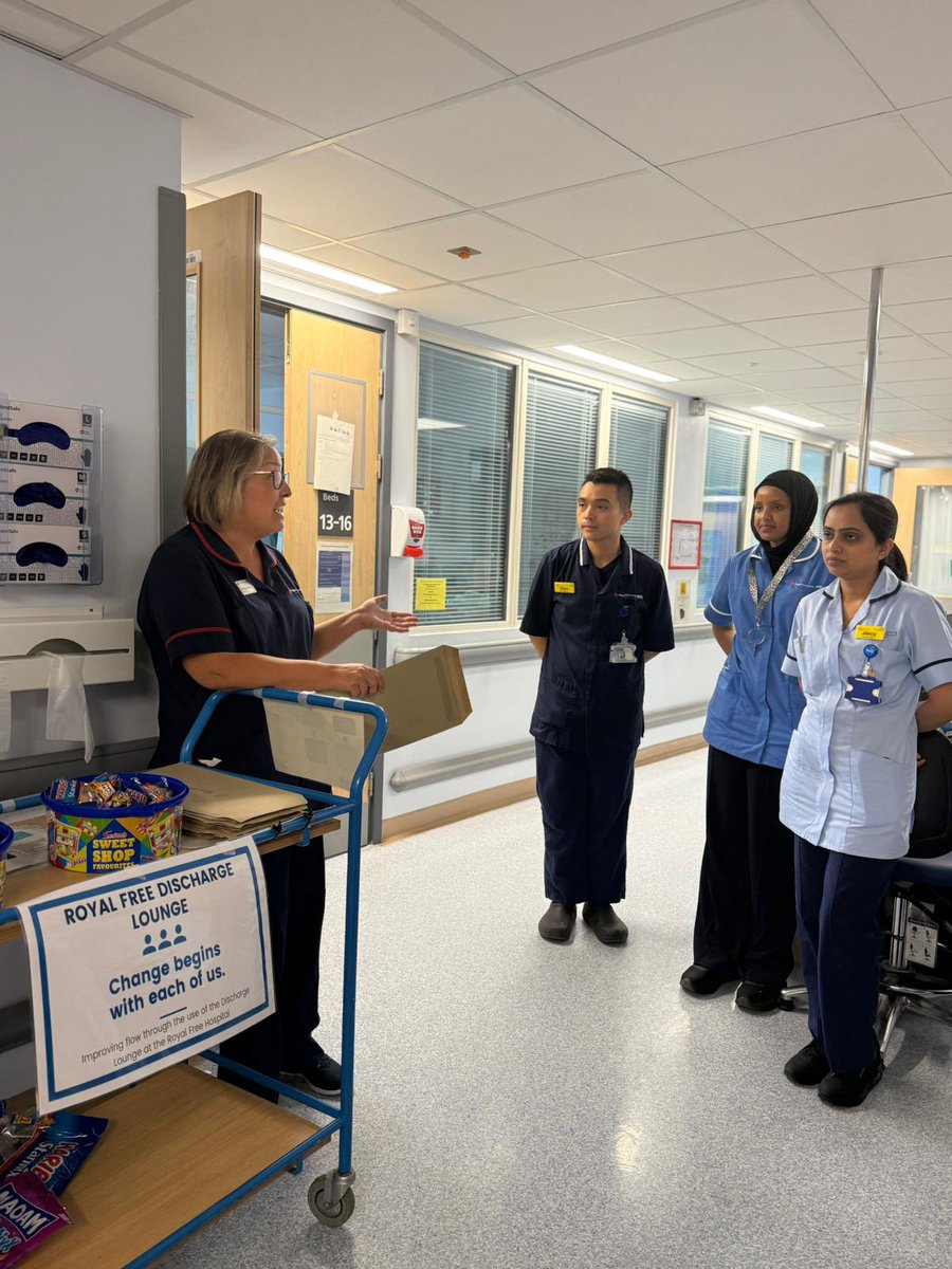 Michael Gino Sarenas (@mgsarenas) on Twitter photo Discharge Lounge Roadshow on 11 West today! ๐๏ธ
Big shoutout to the team for engaging and committing to better patient flow.
Weโre aiming high for lounge usage โ because change starts with us. ๐ช
#RoyalFree #NHS <a href="/RoyalFreeNHS/">Royal Free London</a> Discharge Lounge Roadshow on 11 West today! ๐๏ธ
Big shoutout to the team for engaging and committing to better patient flow.
Weโre aiming high for lounge usage โ because change starts with us. ๐ช
#RoyalFree #NHS <a href="/RoyalFreeNHS/">Royal Free London</a>