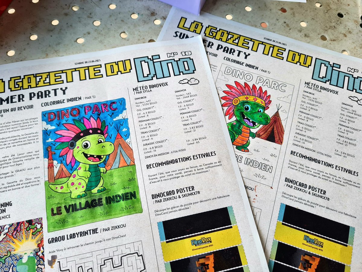 C'était pas prévu, mais ma fille trouve qu'un concours de coloriage du "Dino Indien# de la #GazetteduDino 18 serait super fun... alors, c'est partiii!
Feutre, pastel, pinceaux... pour les old school, stylet si vous voulez, aucune limite d'âge ni de participations...