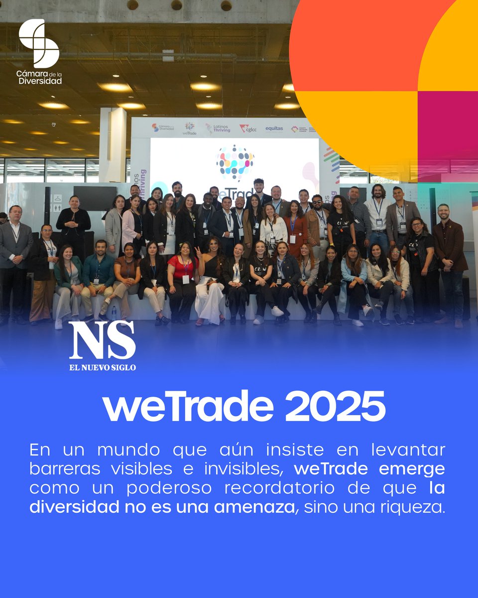 CamDiversidad's tweet photo. weTrade: una apuesta por la inclusión que trasciende lo empresarial
En esta columna de @ElNuevoSiglo, se reconoce el impacto de #weTrade2025 como un espacio que impulsa la diversidad, el desarrollo económico en América Latina.
👉https://t.co/zd31LQc9HW https://t.co/fIbdSXjvRr