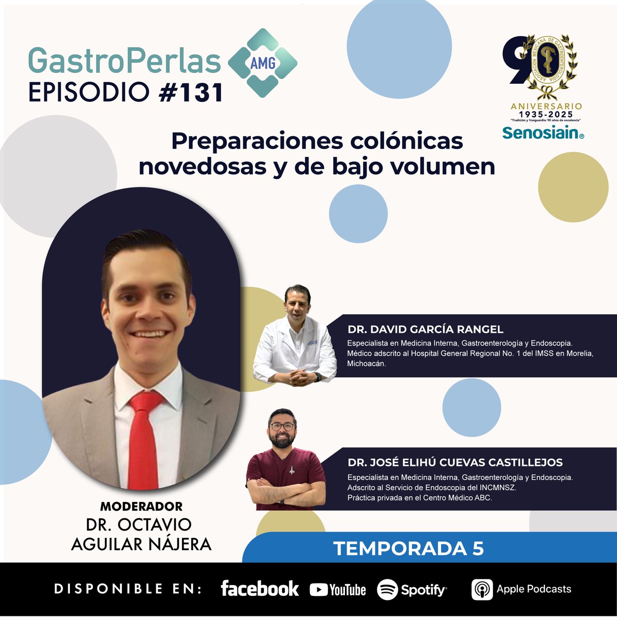 GastroPerlas AMG - Ep. 131 "Preparaciones colónicas novedosas y de bajo volumen"

Modera: Dr. Octavio Aguilar Nájera; invitados: Dr. David García Rangel y Dr. José Elihú Cuevas Castillejos.

En esta entrega, nuestros expertos invitados explicarán cuáles son las preparaciones para