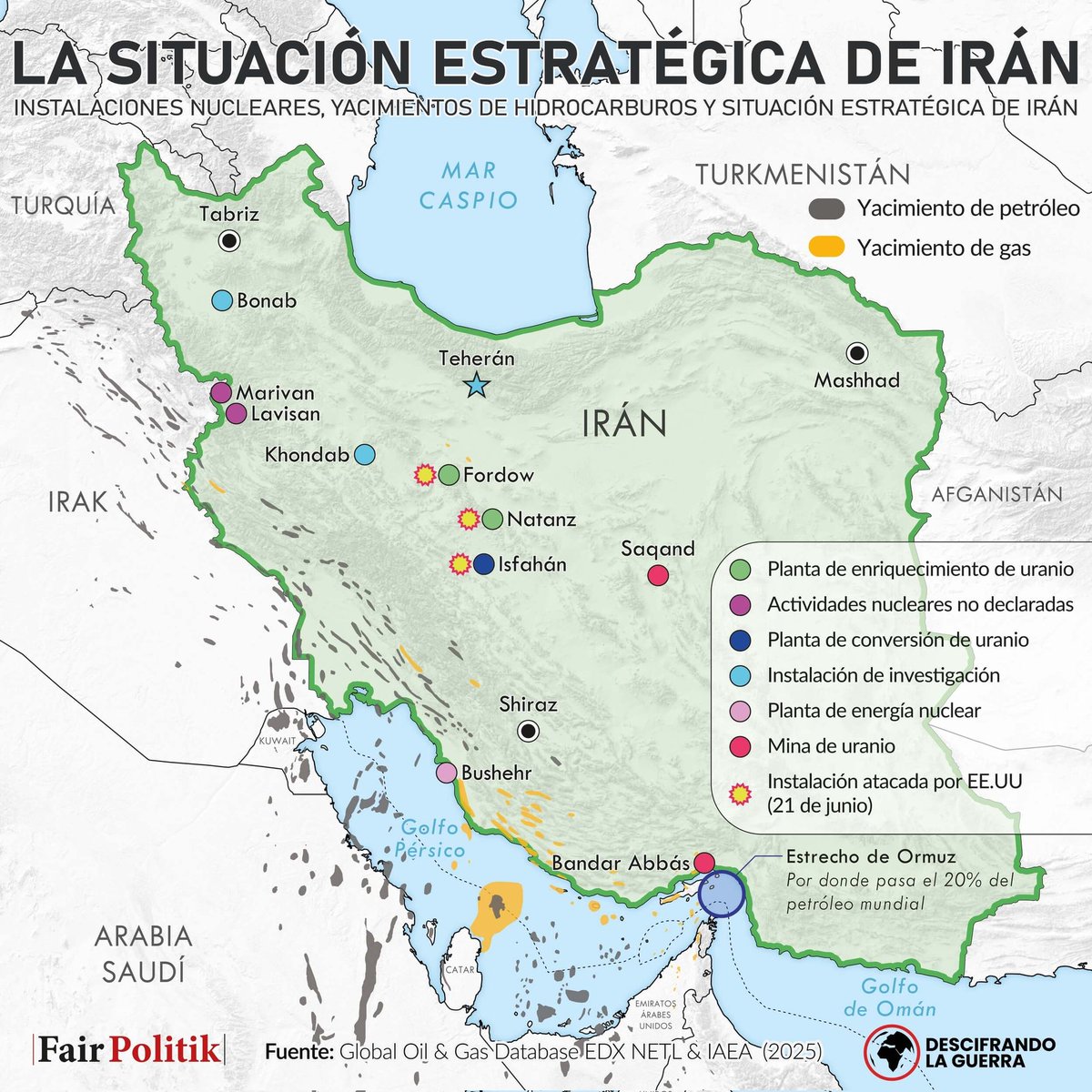 FairPolitik's tweet photo. 🇮🇷 Irán se ha posicionado como un estado clave, tanto por sus capacidades nucleares como por su capacidad para controlar parte de la producción y transporte de hidrocarburos a nivel mundial.

🔗https://t.co/At0RWYiXUq https://t.co/vHJQSF9Oj9