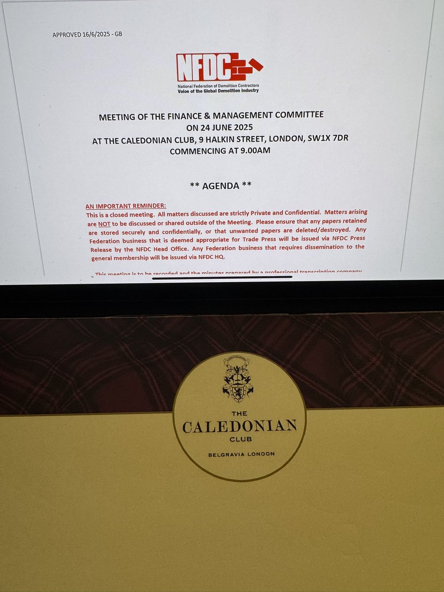 A very interesting Finance and Management meeting today at The Caledonian Club