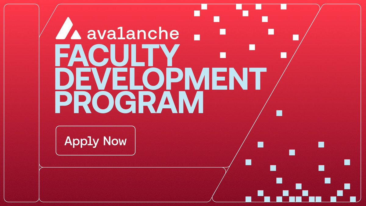 Avalanche (AVAX) Español 🔺 (@avalanche_esp) on Twitter photo Profesores universitarios: ¿Están listos para incorporar blockchain a sus aulas?
Lanzamos Avalanche Faculty Development Program: no requiere experiencia, materiales gratuitos, certificación y conferencias de expertos de UCLA, Cornell Tech y Ava Labs.
4h8ew.share.hsforms.com/22moDWT9uT1mWJ… Profesores universitarios: ¿Están listos para incorporar blockchain a sus aulas?
Lanzamos Avalanche Faculty Development Program: no requiere experiencia, materiales gratuitos, certificación y conferencias de expertos de UCLA, Cornell Tech y Ava Labs.
4h8ew.share.hsforms.com/22moDWT9uT1mWJ…
