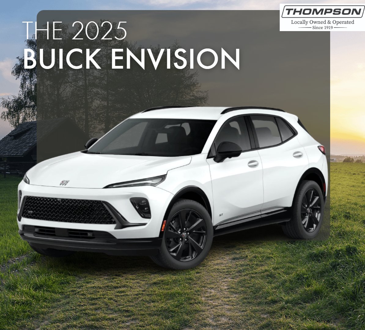 Thompson_Sales's tweet photo. Step into a new level of comfort and style with a new 2025 Buick Envision! You'll love the sleek design and how smooth the ride is.
Find your new Buick now at https://t.co/XOrhbErkdD!
#Buick #Envision2025 #DreamCar #NewRide https://t.co/Yc6SnNkXcn