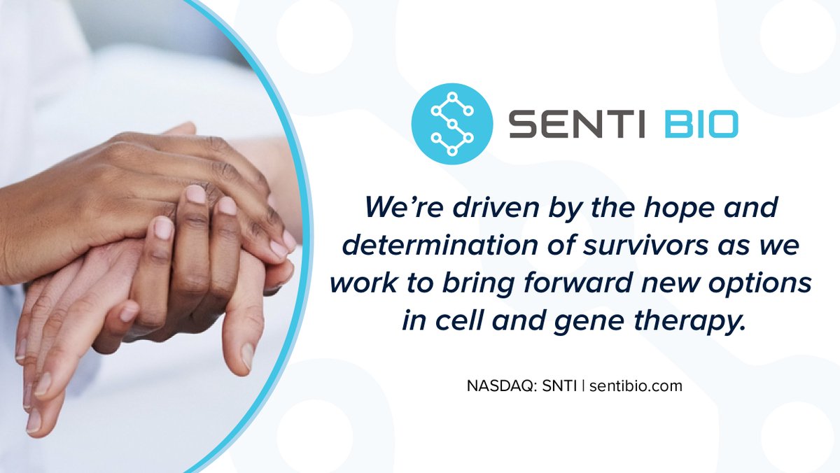 Senti Biosciences (@sentibio) on Twitter photo As we look back on the countless stories of strength and survival, we’re reminded why days like National Cancer Survivors Day matter.
At $SNTI, we’re driven by the hope and determination of survivors as we work to bring forward new options in cell and gene therapy.
#CellTherapy As we look back on the countless stories of strength and survival, we’re reminded why days like National Cancer Survivors Day matter.
At $SNTI, we’re driven by the hope and determination of survivors as we work to bring forward new options in cell and gene therapy.
#CellTherapy