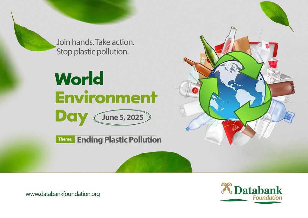 Small actions, big impact!
It’s not too late to commit to reducing plastic waste and protecting our planet.

#WorldEnvironmentDay
#RecycleReuseRepurpose
#DatabankFoundation