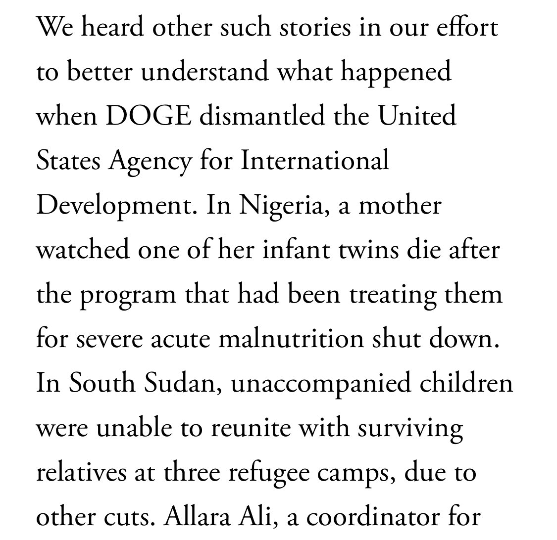 whstancil's tweet photo. Why are we doing this? It costs us almost nothing to save these lives from easily treatable illnesses. 

When the support that kept them alive ended, your life didn’t change at all. But now hundreds of thousands of children are going to die. For nothing. https://t.co/42So0udTmS