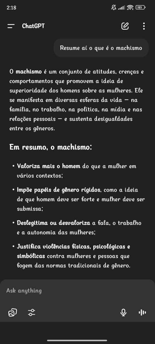 Fazgalinho's tweet photo. @Alabasterz @alucard_again Agora o Chat GPT, pra você ver que não é invenção minha. https://t.co/ARQPXnrie1