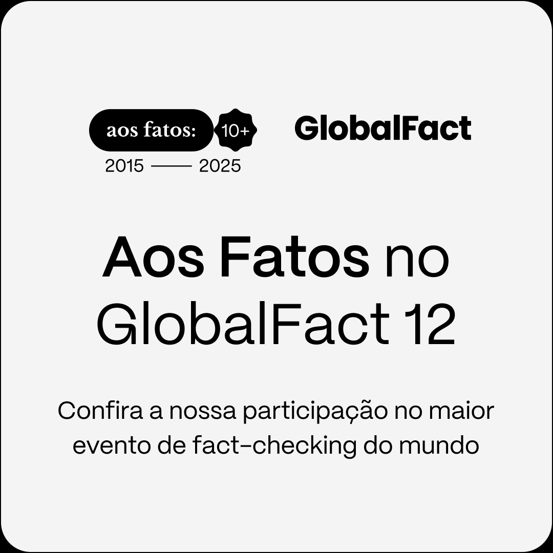 Aos Fatos (@aosfatos) on Twitter photo 🌎 AOS FATOS NO GLOBALFACT 12 🌎
Somos um dos anfitriões do maior evento de fact-checking do mundo! Confira a nossa programação no #GlobalFact12, que acontece entre 25 e 27 de junho na <a href="/FGVComunicacao/">FGV Comunicação</a>, no Rio.
🔗Ingressos: globalfact12.com/event/615b64c4… 🌎 AOS FATOS NO GLOBALFACT 12 🌎
Somos um dos anfitriões do maior evento de fact-checking do mundo! Confira a nossa programação no #GlobalFact12, que acontece entre 25 e 27 de junho na <a href="/FGVComunicacao/">FGV Comunicação</a>, no Rio.
🔗Ingressos: globalfact12.com/event/615b64c4…