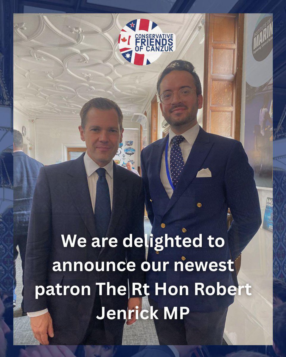 CFOCANZUK's tweet image. We are delighted to announce that @RobertJenrick has joined us as a parliamentary patron.
Robert is a keen supporter of CANZUK and we look forward to working with him to make it Party policy.
Our director, @Elliott_Malik, took the opportunity to thank him personally yesterday.