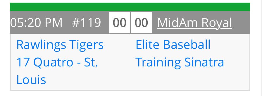 Hunter Smith (2026) (@huntersmith_26) on Twitter photo I will be starting Game 4 of our Midwest Premier Super 17 tournament on Friday June 27th at 5:20 pm CT at the Mid America Sports Complex. 20000 Johnson Dr, Shawnee, Kansas. Royal field. <a href="/teams_elite/">Elite Baseball Teams</a> <a href="/ChrisSinatra8/">Chris Sinatra</a> <a href="/LTBaseball/">Lane Tech Baseball</a> <a href="/PBRTournaments/">Prep Baseball Tournaments</a> I will be starting Game 4 of our Midwest Premier Super 17 tournament on Friday June 27th at 5:20 pm CT at the Mid America Sports Complex. 20000 Johnson Dr, Shawnee, Kansas. Royal field. <a href="/teams_elite/">Elite Baseball Teams</a> <a href="/ChrisSinatra8/">Chris Sinatra</a> <a href="/LTBaseball/">Lane Tech Baseball</a> <a href="/PBRTournaments/">Prep Baseball Tournaments</a>