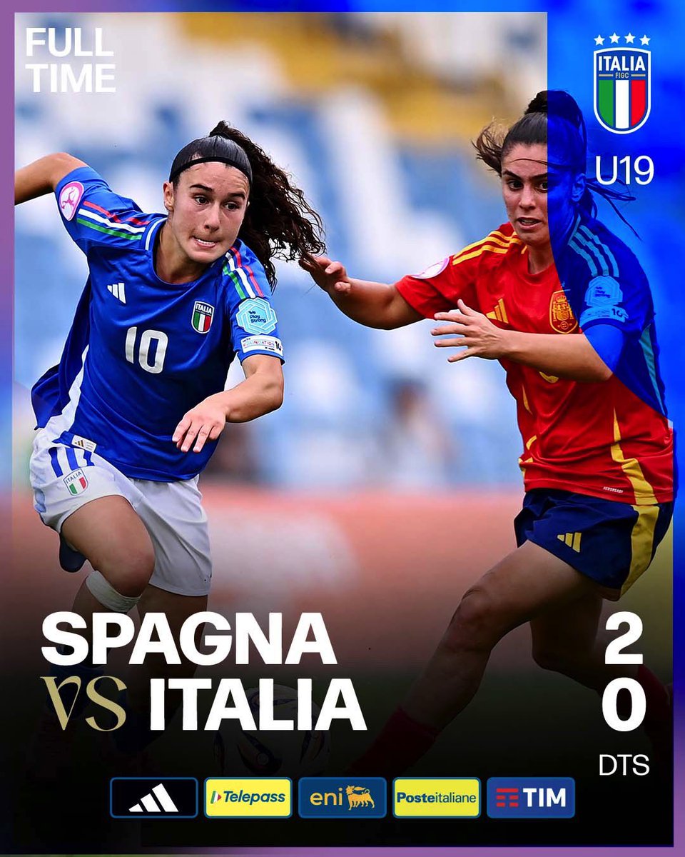 AzzurreFIGC's tweet image. ⏱️ 𝐑𝐈𝐒𝐔𝐋𝐓𝐀𝐓𝐎 𝐅𝐈𝐍𝐀𝐋𝐄

🇪🇸🇮🇹 #SpagnaItalia 2️⃣-0️⃣
92’ Dorado; 119’ Agote

#U19WEURO
#Under19 #Azzurrine