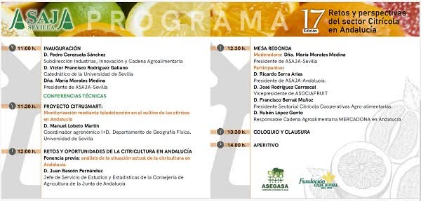 CitruSmartioteu's tweet photo. 🛰🗺🍊🍋 El próximo 26 de junio se hará el balance del Grupo Opertivo #CitruSmart en la Jornada Citrícola de @ASAJASEVILLA

👇🏻Toda la información en este enlace:⬇️

💻 https://t.co/VvKNOJaQvw 

🌳 #citricos #citricultores @unisevilla https://t.co/QepxnSEFXP