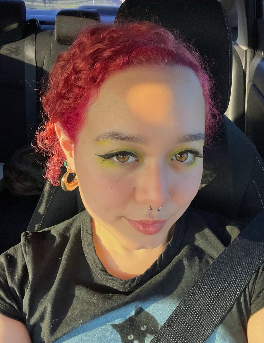 sarahisthebelle's tweet photo. 2022/2025 (so happy i have eyebrows now but i do miss the pink hair) https://t.co/9yYtvCZr38