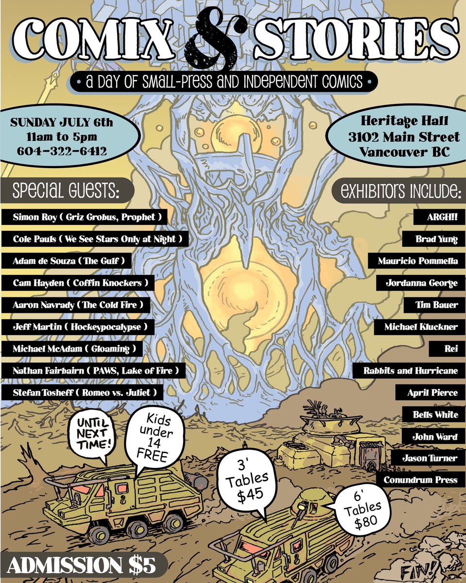 July 6th- I’ll be at a little comic convention in Vancouver with such fancy men as <a href="/stefantosheff/">Stefan Tosheff</a> and many more