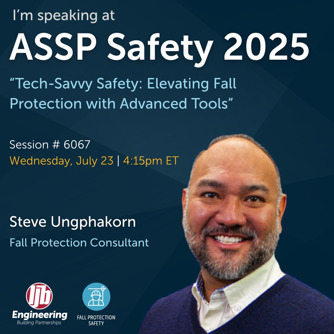 Steve Ungphakorn shares how tech is making fall protection smarter, more precise, and easier to manage. If you’re ready to bring your program into the future, this session is a must.

#ASSPSafety25 #SafetyTech #FallPrevention #Technology
