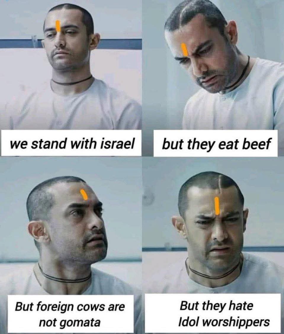 Indians were so c confused during Iran Israel conflict. 😂

#GazaGenocide‌