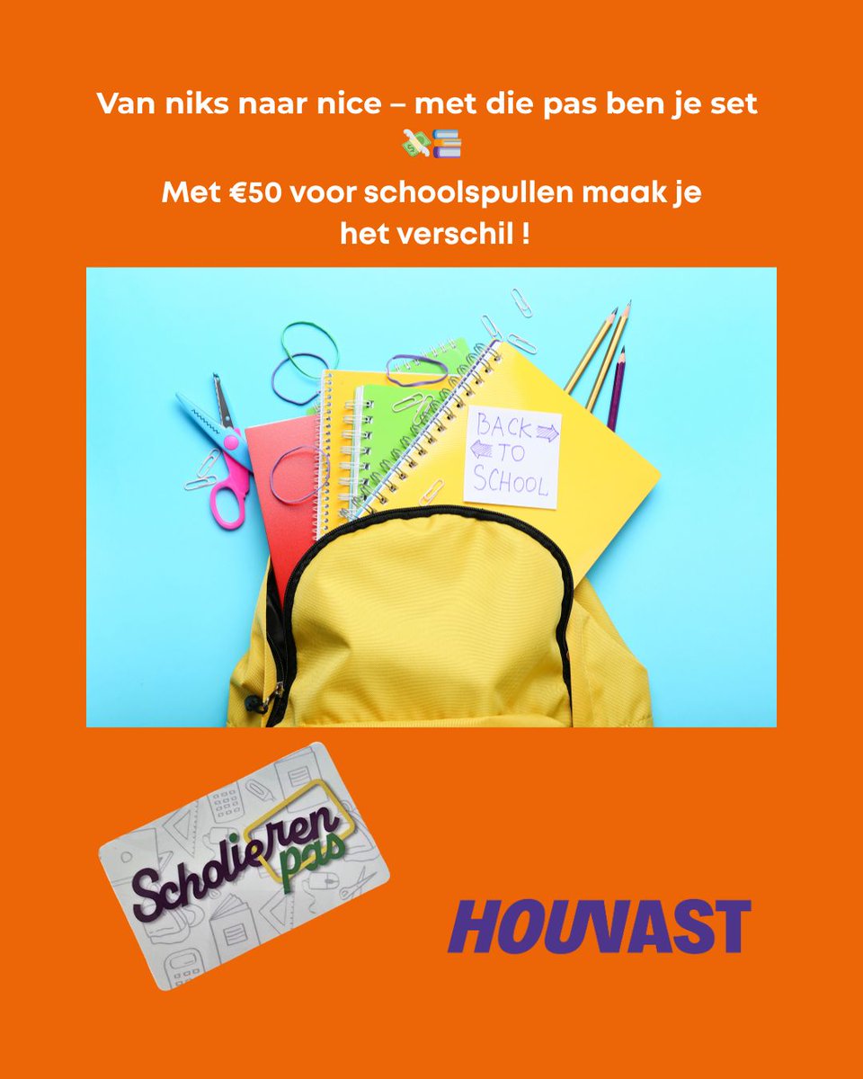 📚 Goed nieuws! We hebben #Scholierenpassen t.w.v. €50 ontvangen voor kinderen van 4–18 jaar om schoolspullen te kopen. 🎒🖊️

✅ Alleen te gebruiken voor schoolartikelen
✅ In deelnemende winkels
✅ Een mooie start voor elk kind 💙
✅ Aanmelden door een e-mail te sturen naar