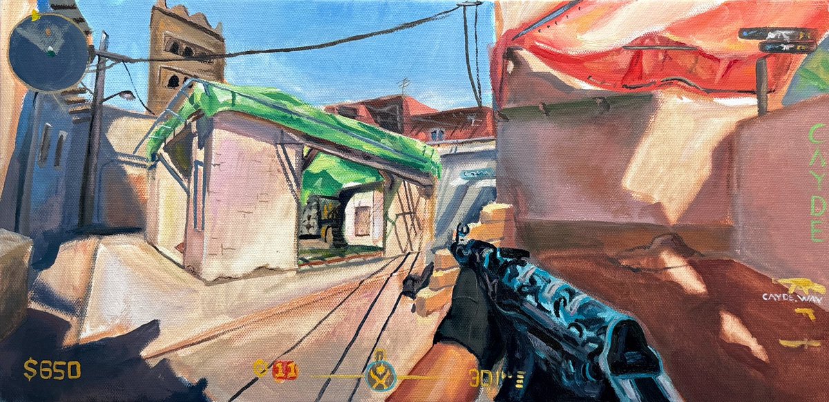 I made an oil painting of Cs2 Mirage