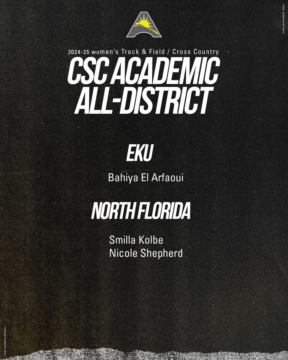 2025 CSC Academic All-District honors unveiled for Men’s &amp; Women’s Track &amp; Field and Cross Country 🏃‍♀️🏃