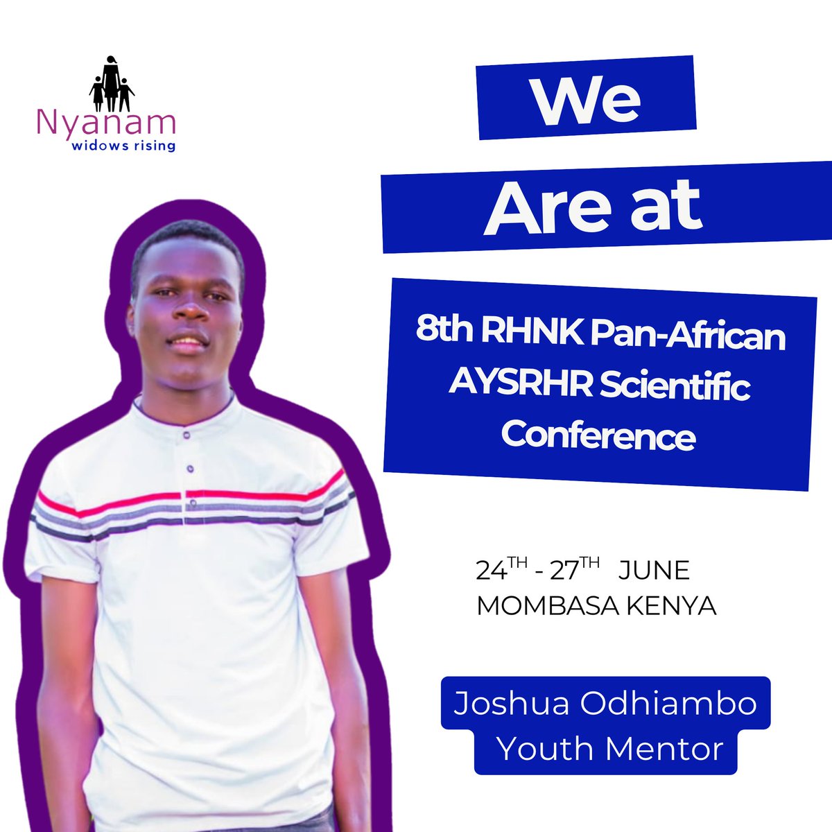 Nyanam_intl's tweet photo. Excited to be at the 8th RHNK Pan-African AYSRHR Scientific Conference @rhnkorg !

Our team, including Jotham (Sustainable Livelihoods Coordinator), Joshua (Youth Mentor), and Mercy (Widow Matron), are ready to discuss important issues related to AYSRHR.

#rhnk2025
@Jokenye254 https://t.co/uoAFTBt9QJ